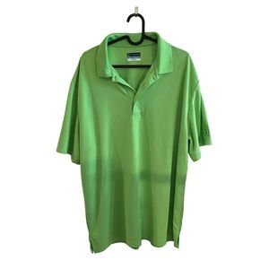 2/$15 PGA TOUR Airflux Solid Polo mens size XL bright lime green